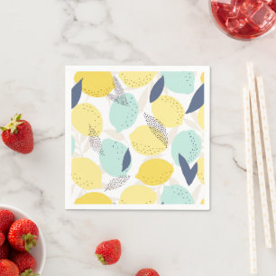 Serviette En Papier Motif de citron frais