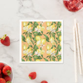Serviette En Papier Motif de citrons et citrons d'été (En situation)