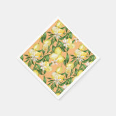Serviette En Papier Motif de citrons et citrons d'été (Coin)