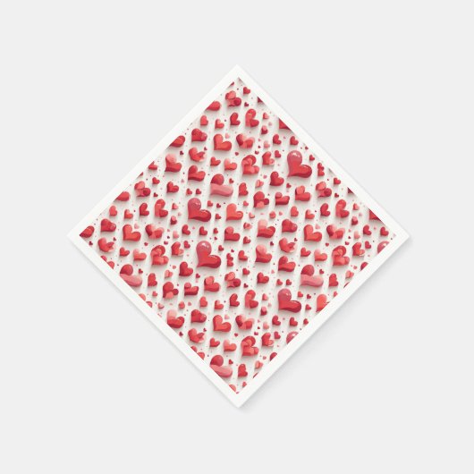 Serviette En Papier Motif de coeur (Coin)