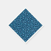 Serviette En Papier Motif de coeur bleu foncé (Coin)