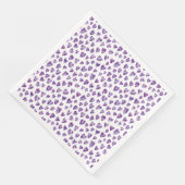 Serviette En Papier Motif de coeur d'amour pourpre (Coin)