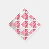 Serviette En Papier Motif de coeur d'amour rose (Coin)