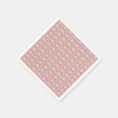 Serviette En Papier Motif de cœur groovy rétro (Coin)