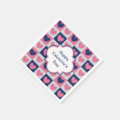 Serviette En Papier Motif de coeur Valentine (Coin)