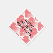 Serviette En Papier Motif de Coeurs Étoiles Rose mignon (Coin)