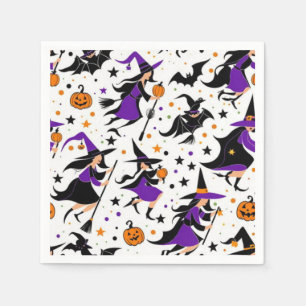 Serviette En Papier Motif de compilation sorcière fou