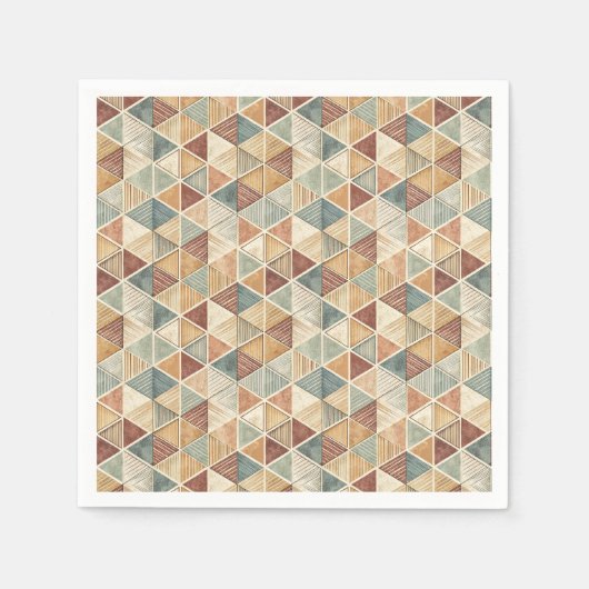 Serviette En Papier Motif de conception de triangle géométrique abstra (Devant)