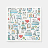 Serviette En Papier Motif de conception Médicale (Devant)