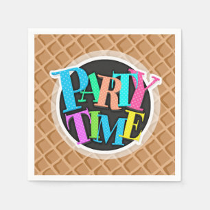Serviette En Papier Motif de cône de gaufre à la crème glacée