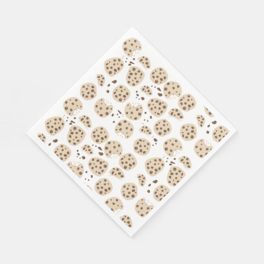 Serviette En Papier Motif de cookies à puces de chocolat (Coin)