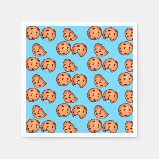 Serviette En Papier Motif de cookies à puces de chocolat (Devant)