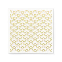 Motif de coques à bascule blanc à huile d'or