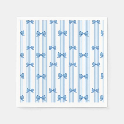 Serviette En Papier Motif de coquette à mâchoires bleues (Devant)