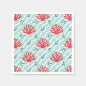 Serviette En Papier Motif de corail rouge (Devant)