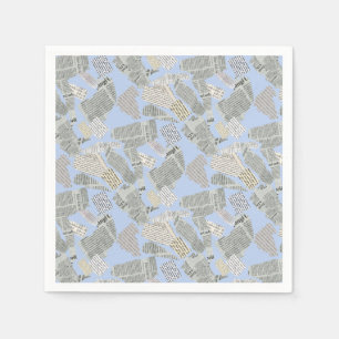 Serviette En Papier Motif de coupure de journal 01x4.b
