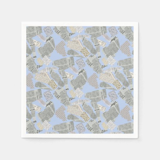 Serviette En Papier Motif de coupure de journal 01x4.b (Devant)
