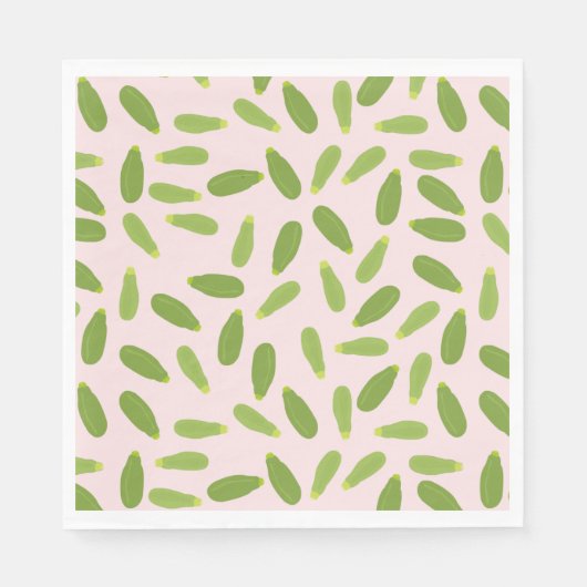 Serviette En Papier Motif de courgette d'été Zucchini Courgette (Devant)