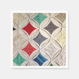 Serviette En Papier Motif de courtepointe de la fenêtre de la cathédra