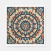 Serviette En Papier Motif de courtepointe Kaleidoscope (Devant)