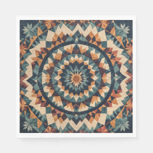 Serviette En Papier Motif de courtepointe Kaleidoscope