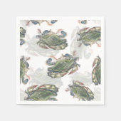 Serviette En Papier Motif de crabe bleu (Devant)