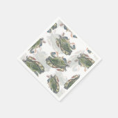 Serviette En Papier Motif de crabe bleu (Coin)