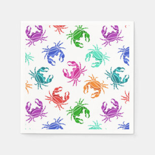 Serviette En Papier Motif De Crabes
