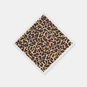 Serviette En Papier Motif de crème Brown de peau de léopard - (Coin)