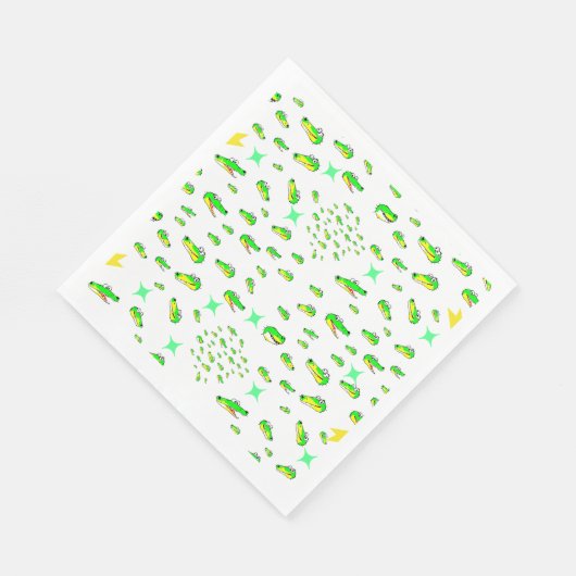 Serviette En Papier Motif de crocodile (Coin)