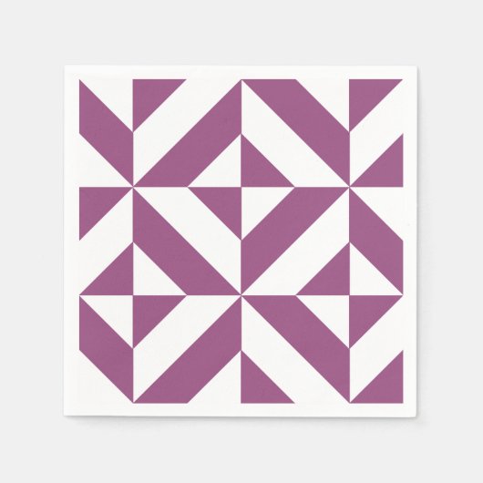 Serviette En Papier Motif de cube géométrique de raisin chaud (Devant)