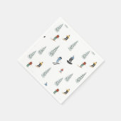 Serviette En Papier Motif de descente d'hiver (Coin)