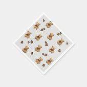 Serviette En Papier motif de dessin animé de l'ours mignon (Coin)