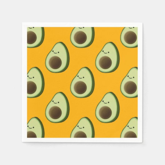 Serviette En Papier Motif de dessin Avocado (Devant)