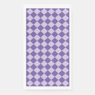 Serviette En Papier Motif de diamants de Checker Violet