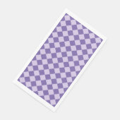 Serviette En Papier Motif de diamants de Checker Violet (Coin)
