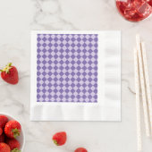 Serviette En Papier Motif de diamants de Checker Violet (En situation)