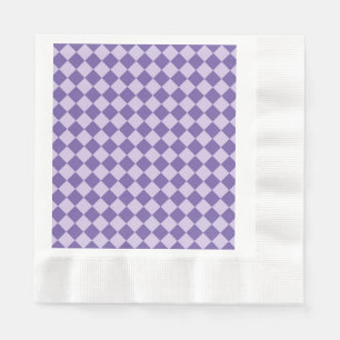 Serviette En Papier Motif de diamants de Checker Violet