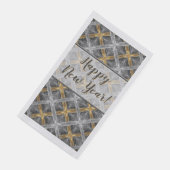 Serviette En Papier Motif de diamants Lacés d'or, d'argent et gris (Coin)