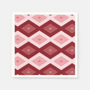 Serviette En Papier Motif de diamants rouges
