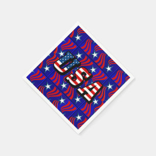 Serviette En Papier Motif de drapeau Abstrait avec serviettes en papie