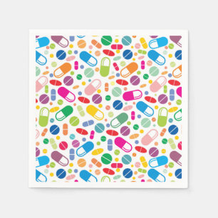 Serviette En Papier Motif de drogue de néon coloré
