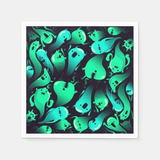 Serviette En Papier Motif de fantôme (Devant)