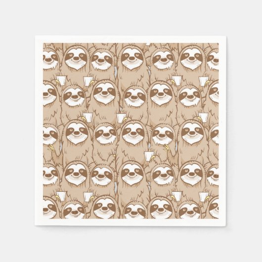 Serviette En Papier Motif de fentes et café (Devant)