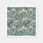 Serviette En Papier Motif de feuille tropicale (Devant)