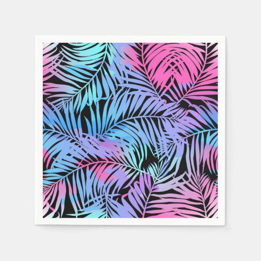 Serviette En Papier Motif de feuilles (Devant)
