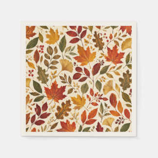 Serviette En Papier Motif de feuilles d'automne
