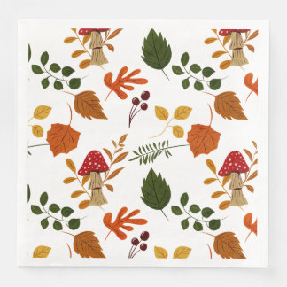 Serviette En Papier Motif de feuilles d'Automne chaleureux et cosy pou