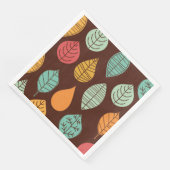 Serviette En Papier Motif de feuilles d'automne moderne (Coin)