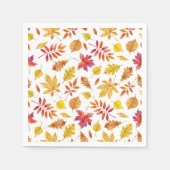Serviette En Papier Motif de feuilles d'automne rustique pour Thanksgi (Devant)